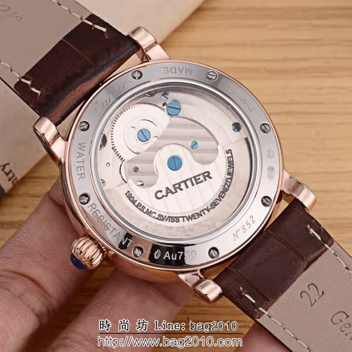 CARTIER卡地亞 經典款式最新鏤空 精品男士腕表 WSS1857